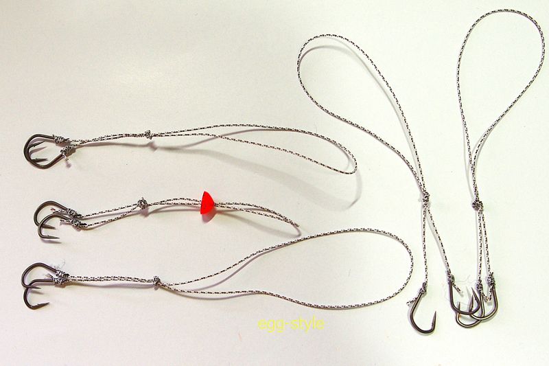 内掛け結びと外掛け結び、長さが違ういろいろです